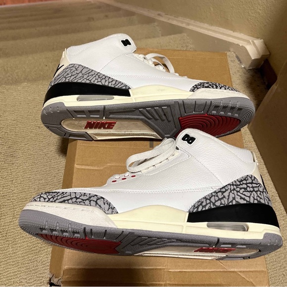 Nike Air Jordan 3 Retro White Cement Reimagined Size 9 DN3707-100 OG Black